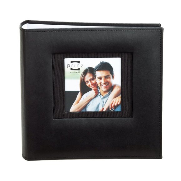 Prinz Photo Open Black Leatherette 4x6 Photo Album, Holds 160 Photos New - Picture 1 of 2